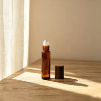 Botol parfum kaca roll-on cokelat 10ml grosir, botol parfum mini kaca matte, botol minyak esensial