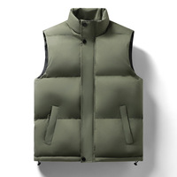 Gilet matelassé sans manches pour homme grande taille avec fermeture éclair, léger, coupe-vent, résistant à l'eau, thermique, pour l'extérieur, OEM