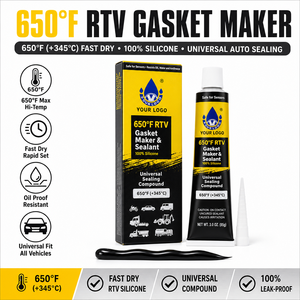 Sigillante in Silicone Nero RTV 650F ad Alta Temperatura, Resistente a Olio, Acqua e Antigelo per Uso Automobilistico - Product Image 2