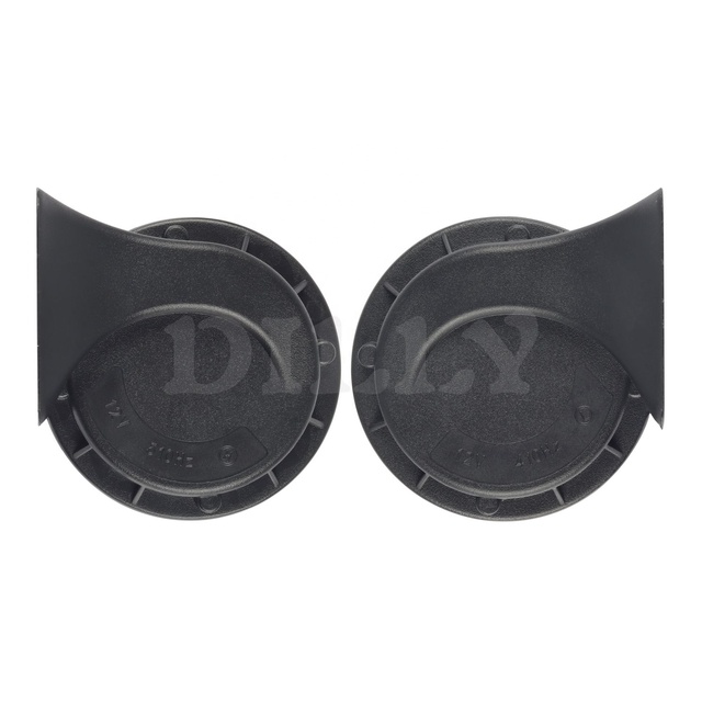 Auto Horn 12V 24V High & Low Tone Horn Set Universal Modified Motorcycle Truck Train Bus Boat Black Square Mouth Snail Horn