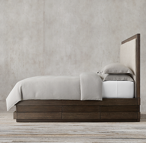 Meubles de salon vintage américains, meubles de chambre à coucher, lit de luxe, lit double, lit queen en bois, meubles en bois massif sur mesure - Product Image 3