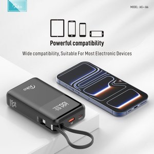 Batterie externe <span class=keywords><strong>30000mAh</strong></span> PD <span class=keywords><strong>45W</strong></span> à charge rapide avec câble Type-C intégré pour ordinateur portable et tablette - Product Image 4