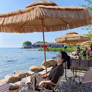 <span class=keywords><strong>Parasol</strong></span> de plage rustique <span class=keywords><strong>en</strong></span> raphia fait main, style bohème, <span class=keywords><strong>en</strong></span> <span class=keywords><strong>paille</strong></span> naturelle, pour l'extérieur - Product Image 3