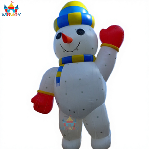 Bonhomme de neige gonflable en PVC commercial de grande taille, 26,2 pieds de haut, ballon de défilé de Noël avec ventilateur intégré, impression numérique, thermosoudé - Product Image 1
