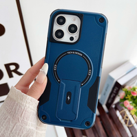 Étui de protection hybride magnétique avec chargement sans fil et béquille invisible pour iPhone 17 Air, 16E, 16 Pro Max, 15 Plus, 14, 13, 12, 11