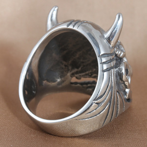 Bull Monster <b>Ring</b> Silver Men's Punk Animal Shape Stainless Steel Everyday Wear 213022 - Product Image 2