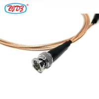 Cable SDI Delgado de 75 Ohmios de Fábrica, Ensamblaje de Cable de Conexión RF RG179 Recto con Conector BNC Macho a Conector BNC Macho para Video UHD 4K