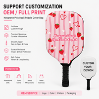 Housse de raquette de pickleball personnalisée en petite série, forme existante avec votre logo, faible MOQ, manchon en néoprène, fournisseur d'usine
