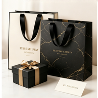 Sac cadeau en papier à motif marbre de luxe, sac de shopping de marque haut de gamme pour les boutiques de détail et la vente en gros