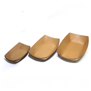 Fiambrera de papel marrón con forma de barco desechable, bandeja para aperitivos, palé para envasado de comida rápida - Product Image 5