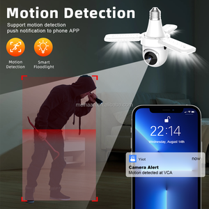 ใหม่2MP 1080P E27 Floodlight ในร่มไร้สายอัจฉริยะ WIFI หลอดไฟ PTZ กล้อง CCTV 360รักษาความปลอดภัย WiFi หลอดไฟกล้อง - Product Image 6