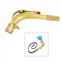 Alto Saxophone Sax Bend Neck Brass Material 24.5mm with Cleaning Cloth Saxophone Accessory
