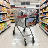 Quantité minimale de commande 200 pièces états-unis épicerie chariot à provisions panneau d'affichage publicitaire, chariot de supermarché cadre de signe publicitaire