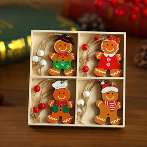 12 Pcs New Wooden Christmas Ornaments Hand Painted Hanging Decor Set in Wood <b>Box</b> for <b>Xmas</b> Tree Home Party <b>Gift</b> - Product Image 4