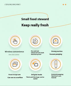 Nouveau étanche affichage numérique <span class=keywords><strong>sans</strong></span> <span class=keywords><strong>fil</strong></span> Portable entièrement automatique USB Rechargeable Machine de scellage sous vide Machine d'emballage alimentaire - Product Image 6