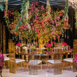 Royal Event-Sillas de boda de acero inoxidable dorado, silla de boda, trono, <span class=keywords><strong>para</strong></span> evento, recepción - Product Image 3