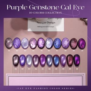 JTING Esmalte de Uñas en Gel Ojo de Gato Morado con 10 Colores, Esmalte Magnético Ojo de Gato Morado, Libre de TPO/Hema, OEM ODM, Botella de Esmalte de Uñas en Gel UV - Product Image 3
