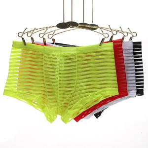 Lot <span class=keywords><strong>de</strong></span> 10 slips sexy pour hommes en maille respirante, taille basse, transparents, style cool, sous-vêtements pour adultes - Product Image 5