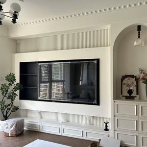 Armoire TV murale en bois de style crème français minimaliste moderne stockage d'air pour chambres à coucher hôtels (meubles de chambre à coucher) - Product Image 2