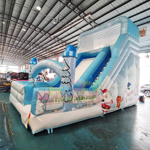 Tobogán inflable navideño para niños, castillo hinchable para esquiar en invierno, tobogán inflable para exteriores. - Product Image 2