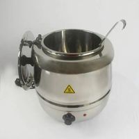 Chauffe-soupe électrique en acier inoxydable 10L, bouilloire pour buffet, chauffe-aliments pour la restauration, maintien au chaud 24 heures