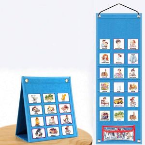 Tabla de horarios de fieltro para niños, tablero visual de rutina diaria para recompensas de tareas con 96 tarjetas, ¡muy vendida! - Product Image 3