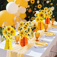 Dekorasi Meja Bertema Bunga untuk Pesta Ulang Tahun, Pernikahan, Baby Shower, Taman, Lebah, Bunga Matahari, dan Sarang Lebah untuk Musim Semi dan Musim Panas dari Easy Joy