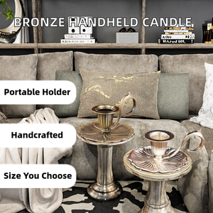 Handheld <b>Candle</b> <b>Holder</b> Zinc Alloy Modern Design Customizable Size Handmade Portable Home Decor Premium Quality 6-Color - Product Image 2