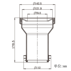 Tuyau de vidange droit en plastique de haute qualité pour toilettes, 178,5 cm, accessoires anti-corrosion, installation facile, diamètre extérieur 100-110 mm, <span class=keywords><strong>Talea</strong></span> - Product Image 4