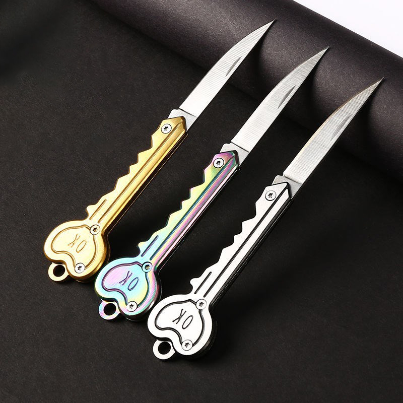 Безопасность выживания Мини Портативный самообороны гаджеты складной карманный нож брелок для женщин