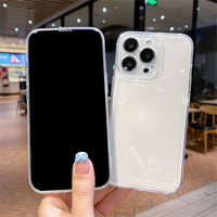Coque de téléphone simple pour iPhone 11 12 13 14 15 16 XS Pro Max Plus Mini TPU Anti Drop Transparent Couverture Arrière Space Shell Antichoc