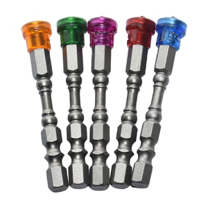 Jeu de 5 embouts de tournevis magnétiques Phillips PH2 65 mm en acier S2 haute dureté, embouts à chocs à tige hexagonale avec anneaux de couleur - Product Image 1