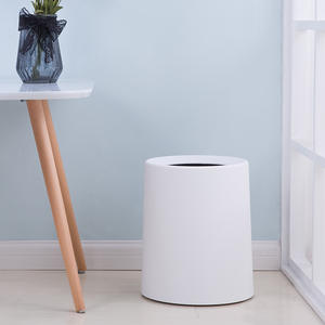 Cubo de Basura Cilíndrico de Plástico Rosa con Diseño sin Tapa para Sala de Estar, Dormitorio, Baño, Cocina, Uso Doméstico Portátil - Product Image 5