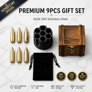Regalos Únicos para el Día del <span class=keywords><strong>Padre</strong></span>, Piedras de Whisky de Oro Personalizadas de Primera Calidad, Cubitos de Hielo Reutilizables de Acero Inoxidable 304 para Papá, Caja de <span class=keywords><strong>Regalo</strong></span> de Whisky - Product Image 3
