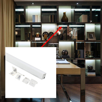 Profilé LED carré en aluminium de 16 mm x 16 mm, série 6000, pour montage en surface