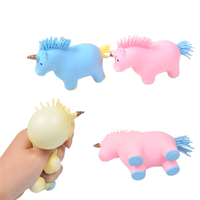 EE1095 Licorne pour balles, jouet sensoriel lumineux en TPR, perles d'eau, boule de pression en forme de raisin, jouet sensoriel doux pour enfants, balle anti-stress