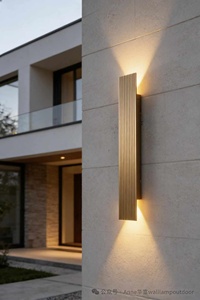 Vente flash - Applique murale LED en aluminium peint or pour intérieur et extérieur - Product Image 4
