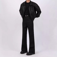 Veste de motard noire style 6 pour homme en similicuir PU, sur mesure OEM ODM, vente en gros pour toutes les saisons