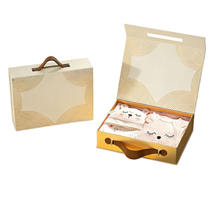 Boîte cadeau en carton magnétique de luxe personnalisée en gros pour vêtements de bébé avec poignée pour <span class=keywords><strong>nouveau</strong></span>-<span class=keywords><strong>né</strong></span> - Product Image 5