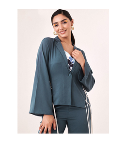 Blazer classique pour femmes à manches longues, coupe ajustée, veste de bureau formelle, tenue de travail décontractée, vente en gros - Product Image 1