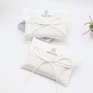 <b>White</b> Cotton <b>Envelope</b> Jewelry Pouch - Product Image 1