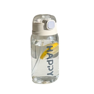 Happy Sports Bottle With Straw 500Ml Portable Summer Water Flask For Outdoor Use - Product Image 5