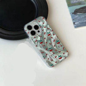 <span class=keywords><strong>Meilleur</strong></span> prix, petite <span class=keywords><strong>coque</strong></span> de téléphone portable en soie argentée à motif de cerises pour <span class=keywords><strong>iPhone</strong></span> 8 <span class=keywords><strong>X</strong></span> Xr Xs Max 11 12 13 14 15 16 17 Air - Product Image 3