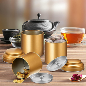 Barattolo in Latta Sigillato a Doppio Coperchio Ecologico per Tè Sfuso, Sacchetti di Tè, Caffè, Zucchero, Caramelle, Spezie, Alimenti per Bambini - Contenitore Rotondo - Product Image 6
