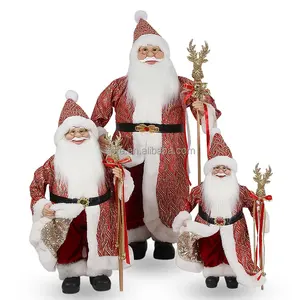 SOTE ornamenti natalizi Babbo Natale 48 pollici grandi statuette di Babbo Natale 24 pollici decorazioni di Babbo Natale
