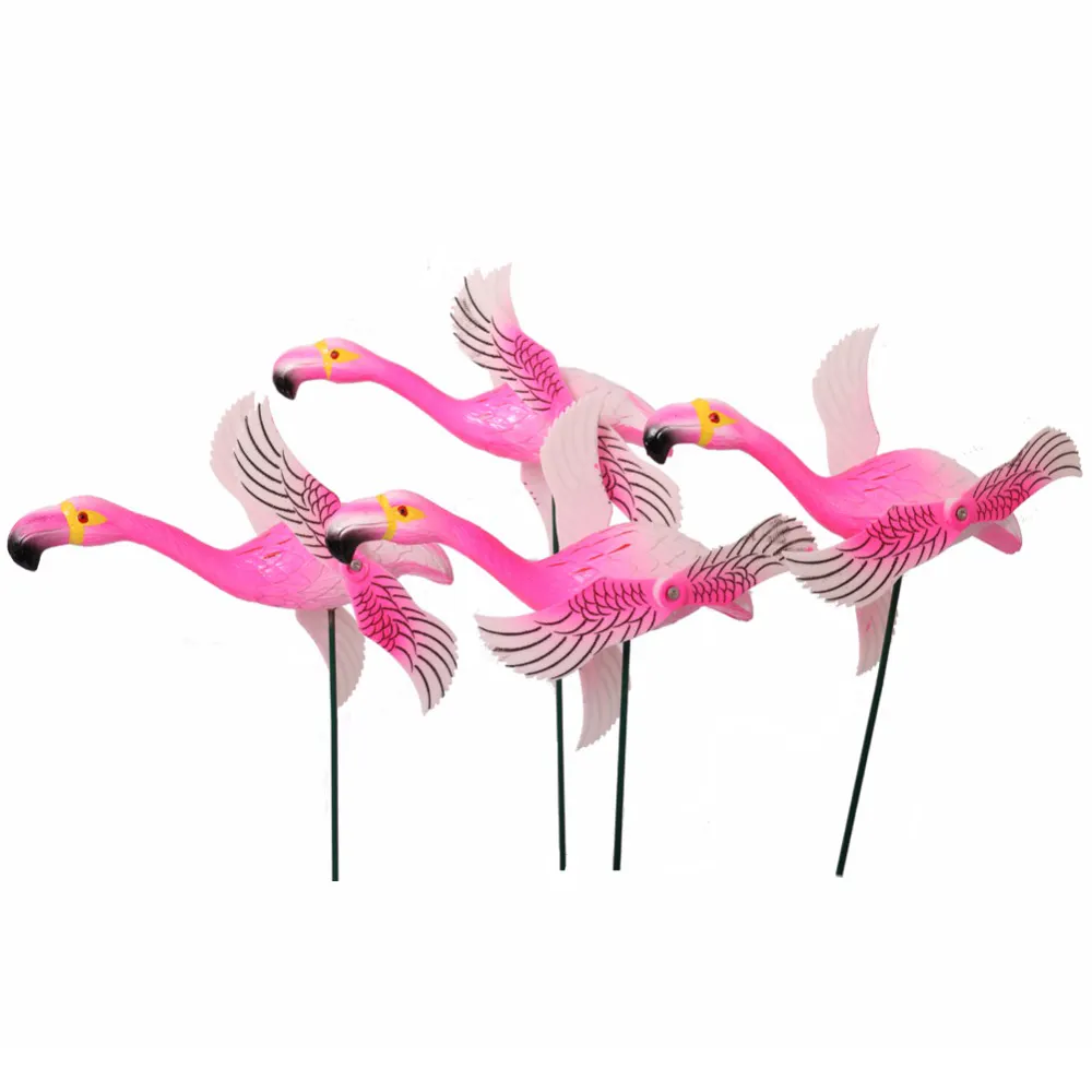 Guter Verkauf Garten Flamingo Kunststoff Garten Windräder Dekorative <span class=keywords><strong>Windmühle</strong></span> Yard Whirly gigs Stakes
