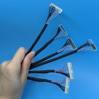 Maßgefertigtes Kupferkern-JAE 30-Pin-LVDS-Kabelbaum PVC-Isoliertes Kabel für Elektronische Anzeigetafeln LCD-Bildschirme Heim und Automobil