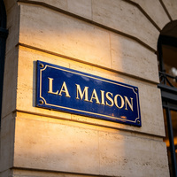 Plaque de porte personnalisée en métal, ovale, en émail 3D gaufré, noir brillant et blanc, élégante, pour maison, villa, appartement