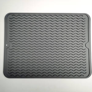 Hot Sale <b>Silicone</b> Dish Drying Drain <b>Mat</b> Multi-functional Silicon Heat Resistant <b>Mat</b> <b>Draining</b> <b>Mat</b> for Kitchen Easy to Clearing - Product Image 1