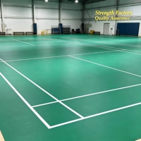 HANLI Indoor-Fitnessboden 4,5mm Gem-Textur PVC-Rollenboden Professionelles Badminton-Sportmaterial